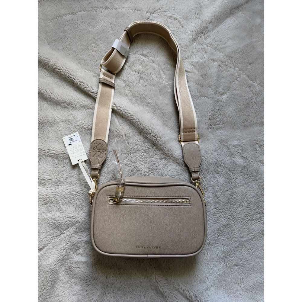 Katie Loxton Women’s Beige Crossbody Purse New With Tags Gold Hardware